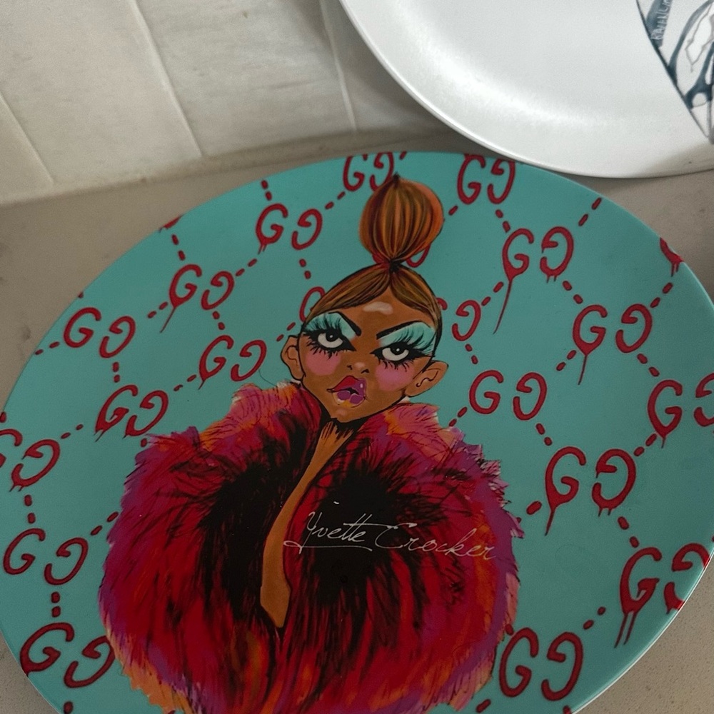 Designer Decorative Plate Set - Multicolor - Picture 3 of 5